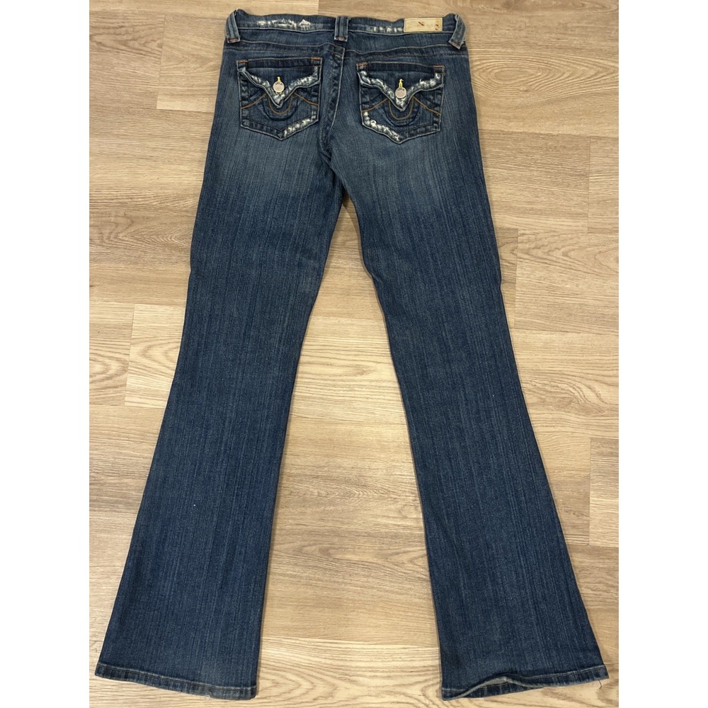 Vintage 90's Womens Jeans Sz 3 Bootcut Flare Blue‎ Western Cowgirl Stretch USA